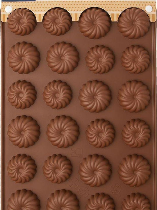 Orion No Coating Silicone Chocolates 24 Cups Baking Pan 32x22x1.5cm