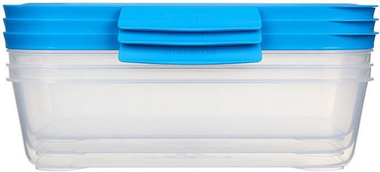 Sistema Sistema Set Kunststoff Mittagsboxen Blau 3 Stücke