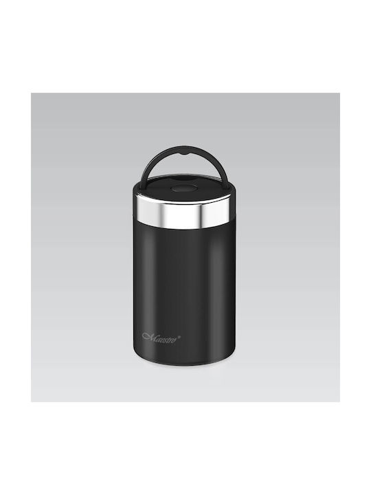Maestro Plastic Thermo Lunch Box Black 500ml