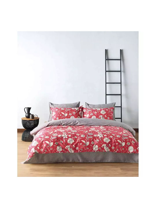 Kentia Alida 17 Kissenbezug-Set Oxford Rot 50x70cm.