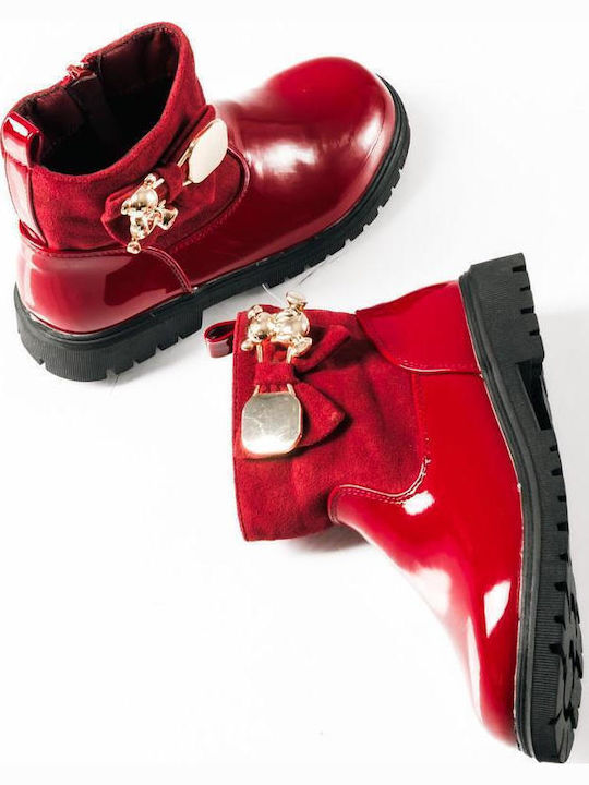 Kids Boots from Patent Leather Burgundy