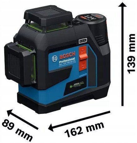 Bosch GLL 12V-100-33 CG Linear Laser Level Green Beam with Working Range 100m