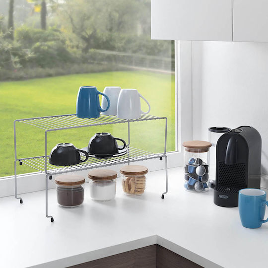 Metaltex Επιτραπέζια Βάση Brooklyn Μεταλλική 47x23x15εκ. Ασημί