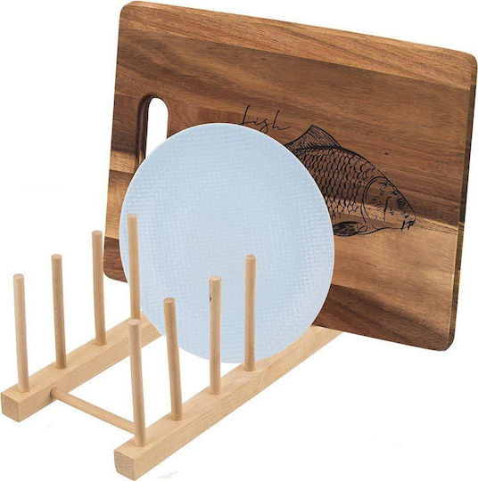 Orion Wooden Cabinet Dish Rack 35.5x13.5x11cm 8 Pieces Beige