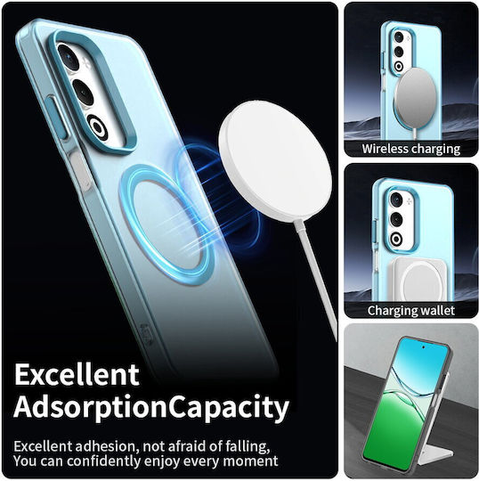 Techsuit Umschlag Rückseite Kunststoff / Silikon Blau (Oppo A5)