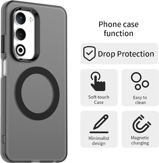 Techsuit Umschlag Rückseite Kunststoff / Silikon Schwarz (Oppo A5)