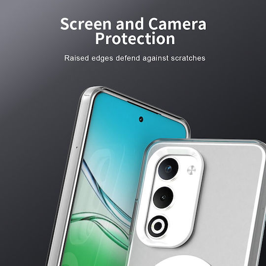 Techsuit Umschlag Rückseite Kunststoff / Silikon Weiß (Oppo A5)