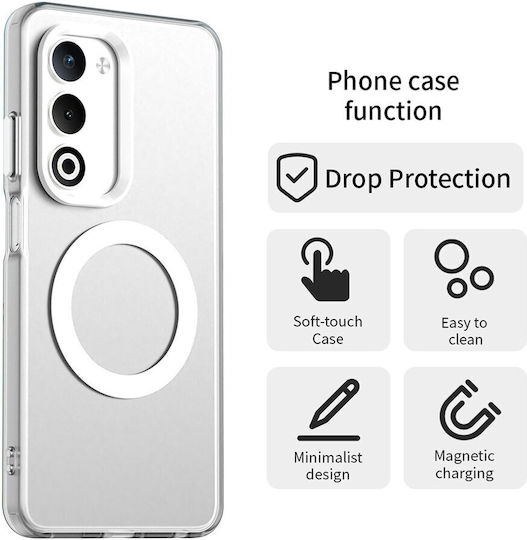 Techsuit Umschlag Rückseite Kunststoff / Silikon Weiß (Oppo A5)