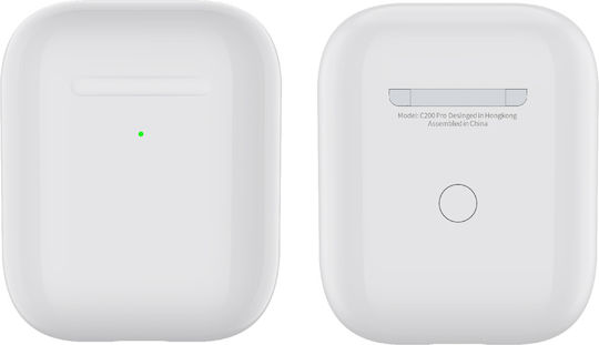 Celebrat C200 Pro Ohrstöpsel Bluetooth-Freisprecheinrichtung Kopfhörer mit Ladeetui Weiß