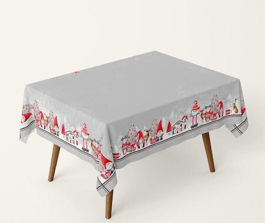 Lenjerii Deosebite Christmas Tablecloth Fabric Gray L180xW140cm.