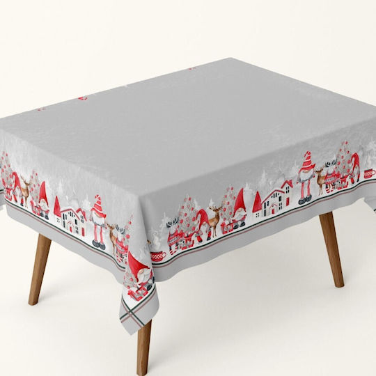 Lenjerii Deosebite Christmas Tablecloth Fabric Gray L180xW140cm.