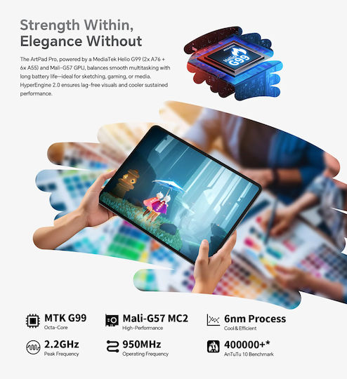 Teclast ArtPad Pro 4G 12.7" Tablet (8GB/256GB) Γκρι