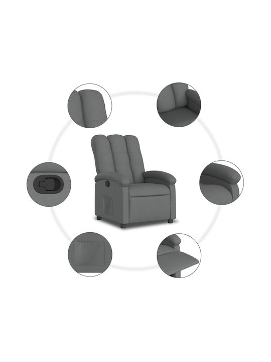 Relaxsessel mit Fußhocker Dark Grey 70x93x101cm