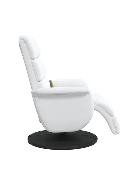 Relaxsessel Friseurwaschbecken Drehbar aus Kunstleder White 71x98x106cm