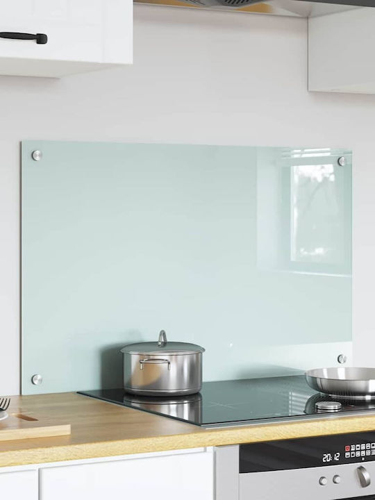 Vidaxl Kitchen Back Panel White 80 x 50 x 0.8 cm Tempered Glass