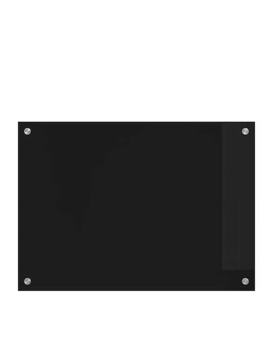 Vidaxl Kitchen Back Panel Black 70 x 50 x 0.8 cm Tempered Glass