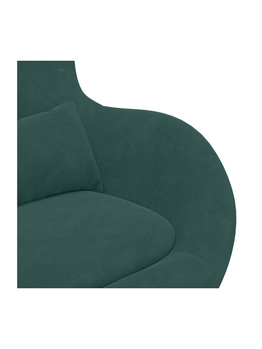 Πολυθρόνα Βελούδινη Dark Green 63x73x90cm