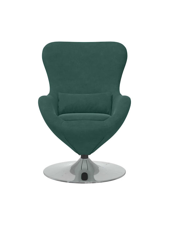Πολυθρόνα Βελούδινη Dark Green 63x73x90cm