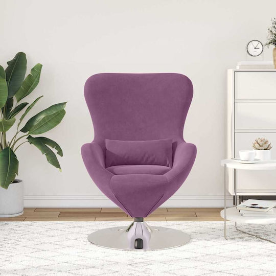 Armchair Purple Velvet 63x73x90cm