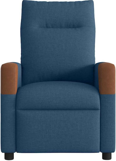 Armchair with Footstool Blue 50x54x100cm