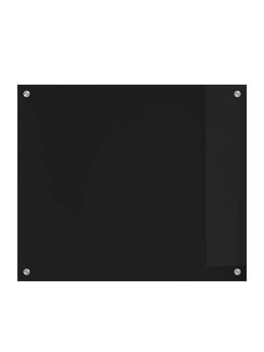 Vidaxl Kitchen Back Panel Black 70 x 60 x 0.8 cm Tempered Glass