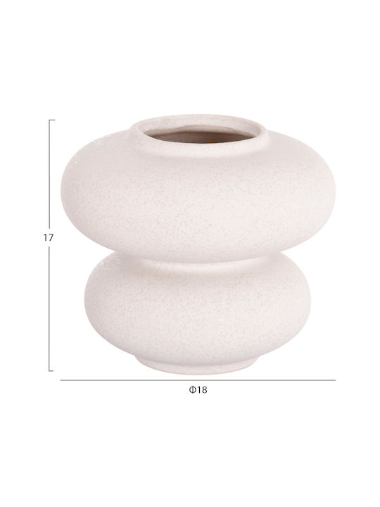 Tabletop Ceramic Decorative Item Fb94629.01 Off-White Crystal Ø18x17cm