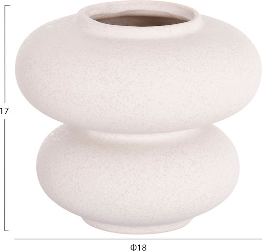 Tabletop Ceramic Decorative Item Fb94629.01 Off-White Crystal Ø18x17cm