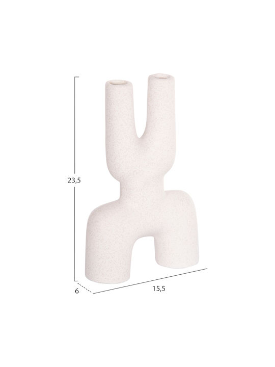 Ceramic Tabletop Decorative Fb94642.01 Off-White Crystal 15.5x6x23.5cm
