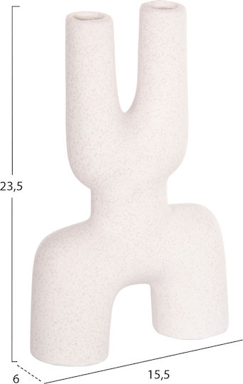 Ceramic Tabletop Decorative Fb94642.01 Off-White Crystal 15.5x6x23.5cm