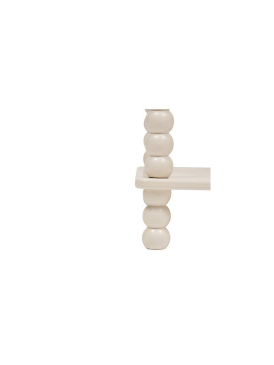 Square Side Table Wooden Beige 40x40x44cm