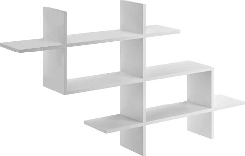 Стенен Рафт Halic Бял 150x22x82см
