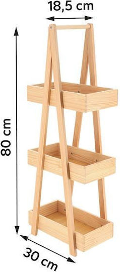 Beige Bookcase 30x19x81cm