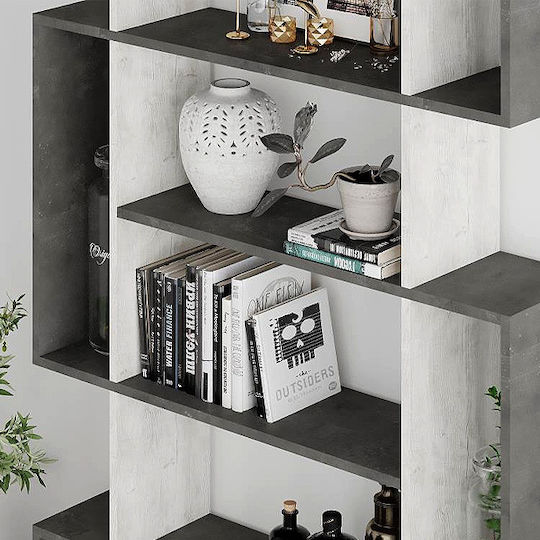 Bibliothek Radovan Weißes Antike / Grau 108x25x161cm
