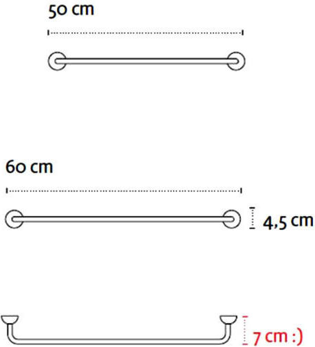 Kapitan Rail Баня Единична Подов с винтове ​60x60см Inox Черен