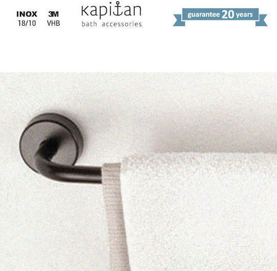 Kapitan Single Wall-Mounted Bathroom Rail ​50x50cm Inox Black