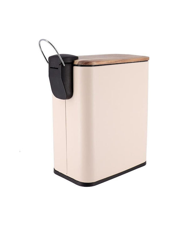 Metallisch Badezimmer Mülleimer 5Es Beige
