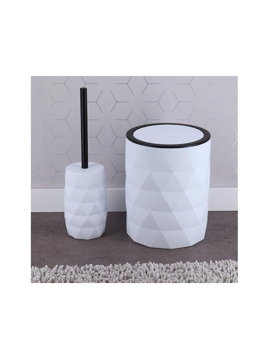 Plastic Bathroom Basket 6lt White