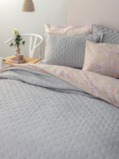 Palamaiki Alison Coverlet Single from Polyester Beige 160x240cm