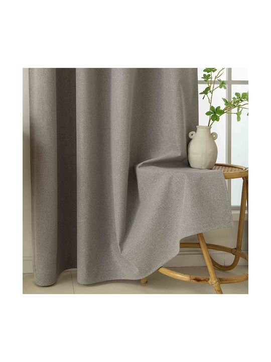 Curtain with Eyelets 140x270 Black Out Beauty Home Total 8446 Beige 100% Polyester