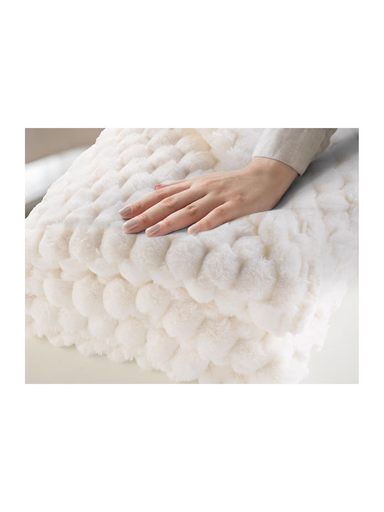 Douceur d'Intérieur Frosty Ριχτάρι Πολυθρόνας Sherpa 180x220εκ. Frosty