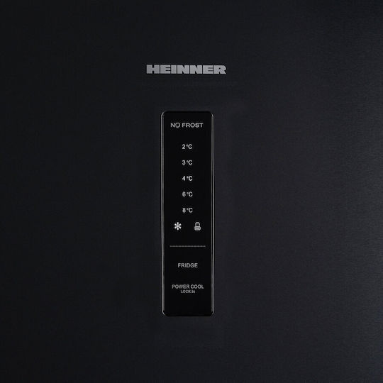Heinner Kühl-Gefrierkombination 413Es NoFrost H178xB70xT68cm. Schwarz HF-HM413NFDXWDE++