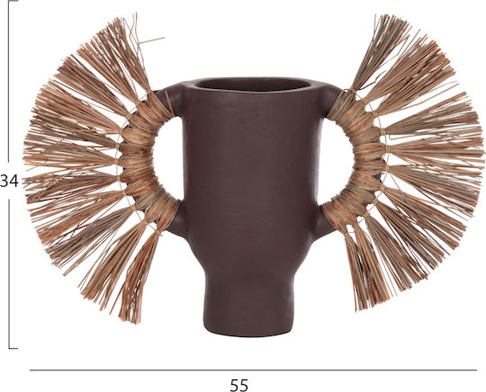 Freebox Decorative Vase Brown 55x19x34cm