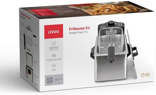 Livoo DOC216 Φριτέζα 3lt Ασημί