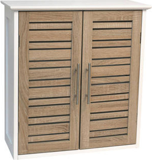 Evideco Badezimmerschrank Wäscherei B52xT22xH53.5cm Natürlich