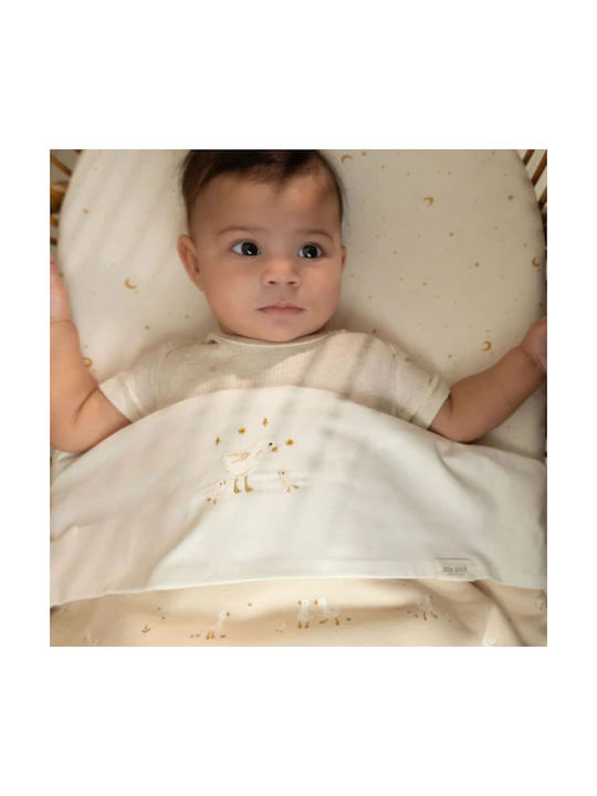 Little Dutch Little Goose Baby Sheet Crib Cotton White 110x140cm