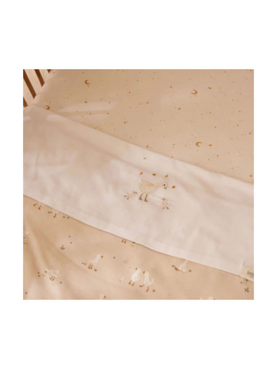 Little Dutch Little Goose Baby Sheet Crib Cotton White 110x140cm