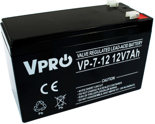 Stationäre Batterie Batterie 12V 7 Ah AGM Pro Vrla