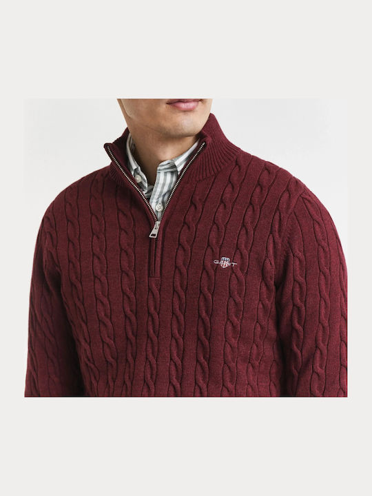 Long Sleeve Bordeaux Melange Sweater