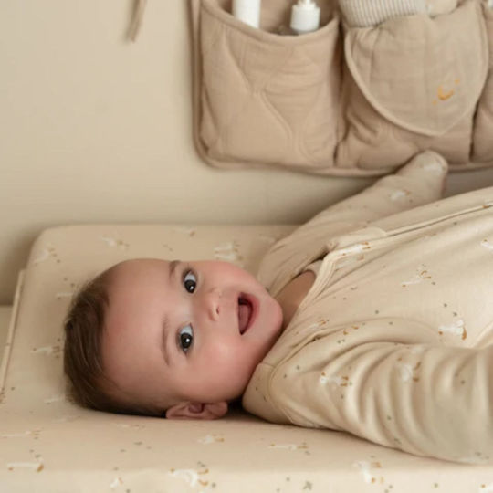 Little Dutch Little Μπαντάνα Υφασμάτινη με Κουμπί Pure Soft Beige 2τμχ