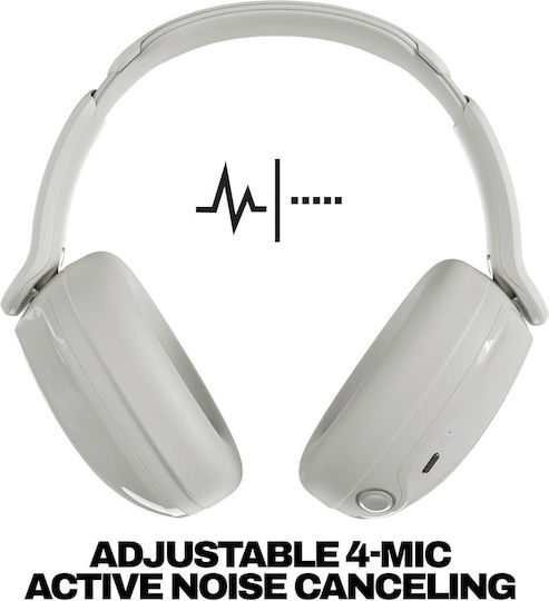 Skullcandy HESH 540 ANC Wireless / Wired Over Ear Headphones with 65 hours of Operation and Quick Charge White